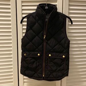 J crew black puffer vest